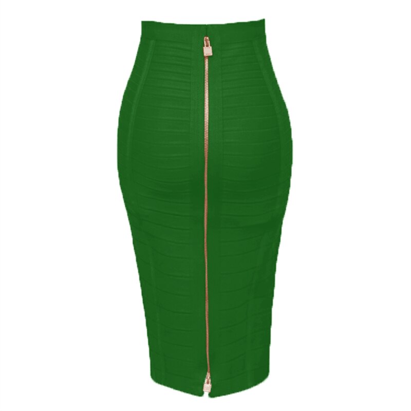 Sexy Solid Color Zipper Bodycon Dress Mimarta