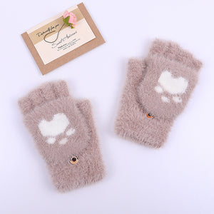 Winter Cat Claw Knit Gloves Mimarta