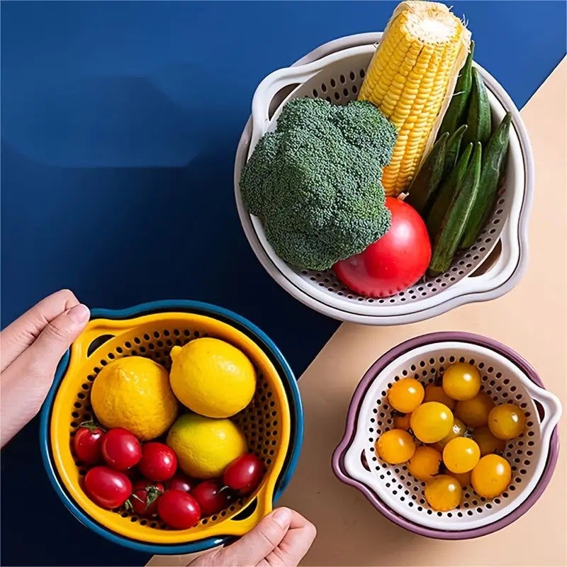 6pcs Stackable Plastic Kitchen Drain Basket Set Mimarta
