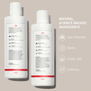 Keeps Hair Growth Shampoo and Conditioner Set - Treatment for Thinning Hair and Hair Regrowth - Men's Hair Products Infused with Biotin, Caffeine, & Saw Palmetto Shampoo & Conditioner Set Rieworkes