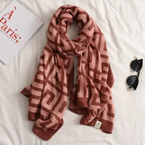 Plaid Scarf for Women Rieworkes