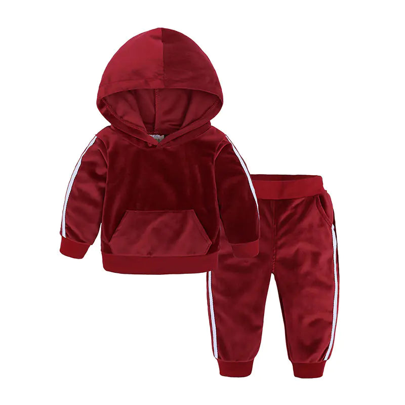 Children's Velvet 2-Piece Set for Boys and Girls Mimarta
