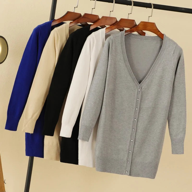 V-neck Woman Cardigan Rieworkes