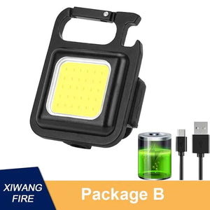 Multifuction Portable USB Rechargeable Pocket Work Light Mini LED Keychain Light Rieworkes