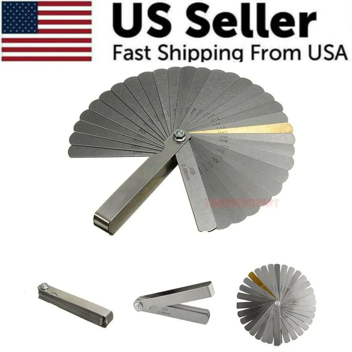 32 Blade Feeler Gauge Dual Reading Combination Feeler Gauge Metric & SAE US NEW Rieworkes