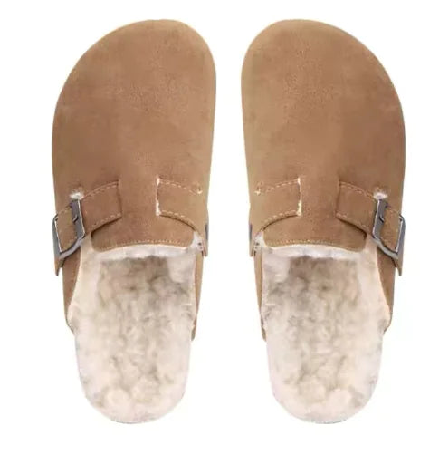 Chic Plush Leather Winter Shoes Rieworkes