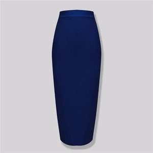 Elegant High Waist Mid-Length Bandage Skirt Mimarta