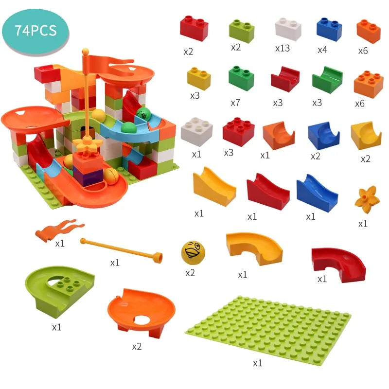 Marble Race Run Block Toys Rieworkes