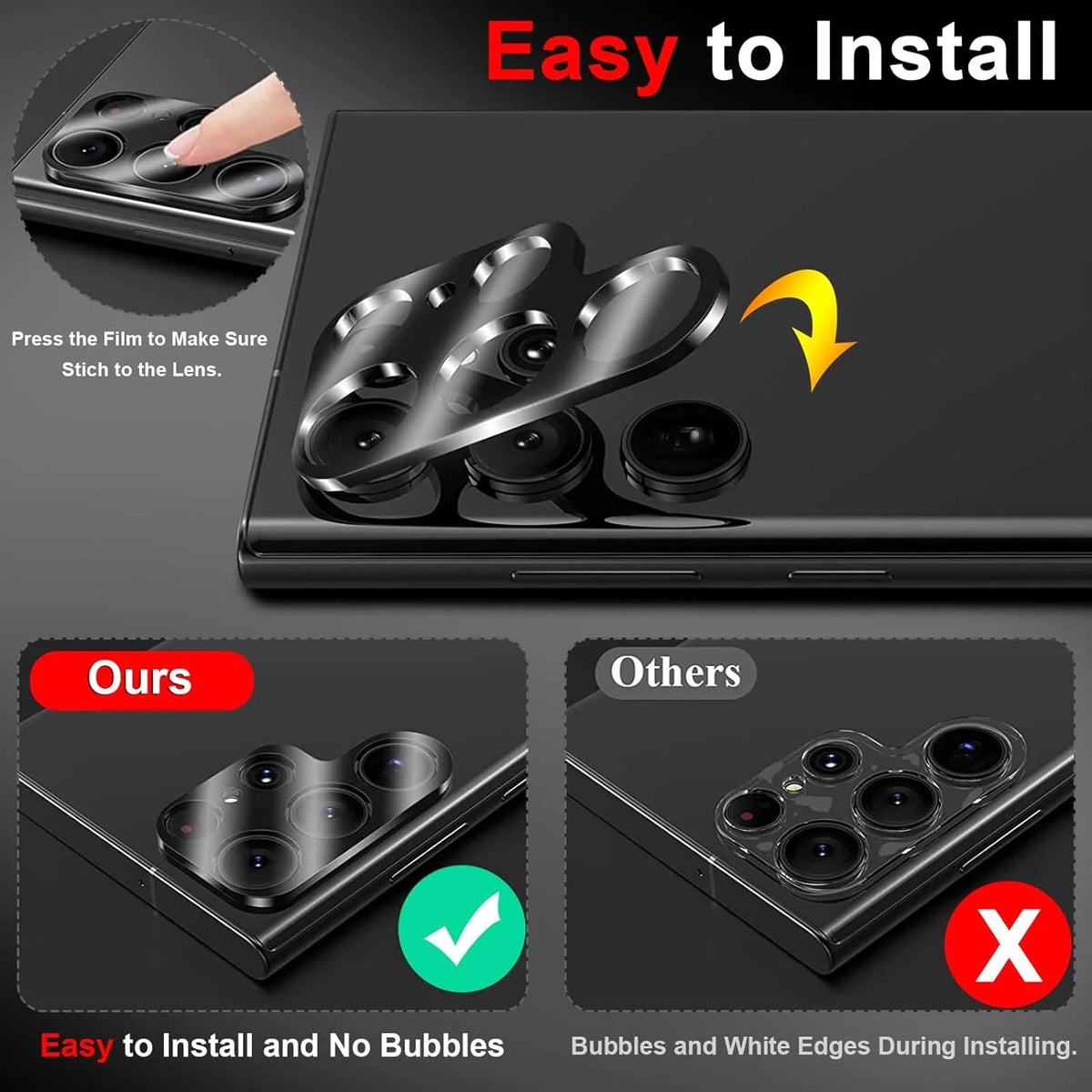 Tempered Glass Screen Protector Lens Hydrogel For Samsung S23 S22 Ultra Plus USA Rieworkes