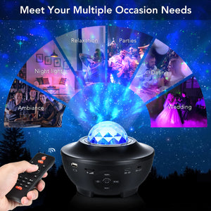 Black Galaxy Projector with 360° Starry Sky Light Rieworkes