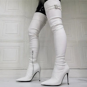 Thigh High Boots Leather Stiletto Heels Rieworkes