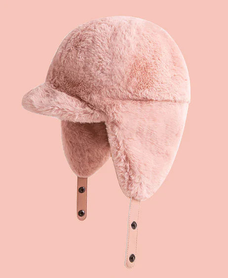 All-Match Warm Hat with Mink-Like Flight Design Mimarta
