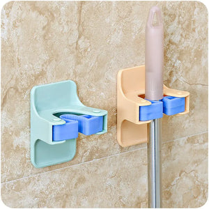 Wall-Mounted Mop Holder with Strong Adhesive (Bathroom) Mimarta