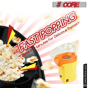 5Core Popcorn Machine 16 Cup Hot Air Popper Mini Portable Electric Pop Corn Maker YELLOW - Rieworkes