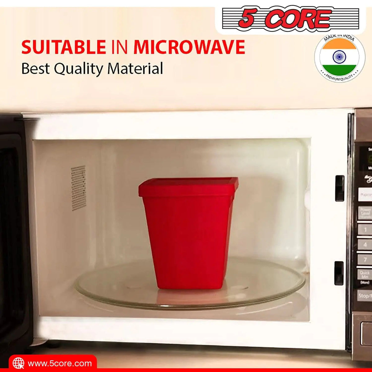 5Core Silicone Popcorn Maker Bowl Microwave BPA Free and Dishwasher Safe Hot Air Kernel Popper - Rieworkes
