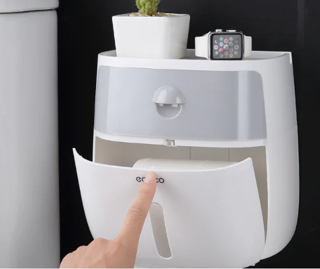 Tissue Box and Bathroom Storage Organizer Shelf Mimarta