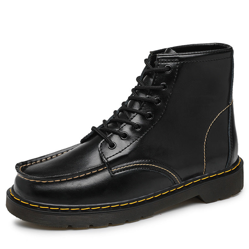 Men's High-Top Cowhide Martin Trendy Tooling Boots Mimarta