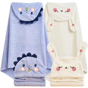 TMIELYBS Toddler Towels Hooded Kids Bath Towels 0-6 Years Unisex Toallas Para Bebe 2-Pack 27.5"X55" Thick Ultra Absorbent Soft Baby Towels with Hood Beach Towel Bathrobe for Children Infant Newborn Rieworkes