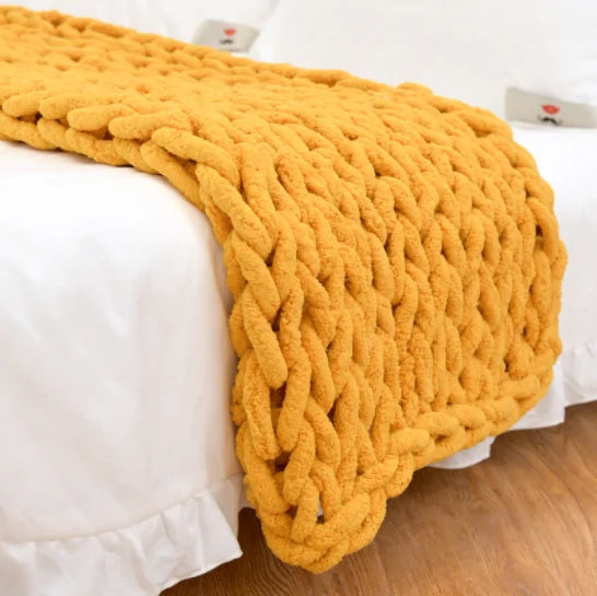 Chunky Knitted Blanket Rieworkes