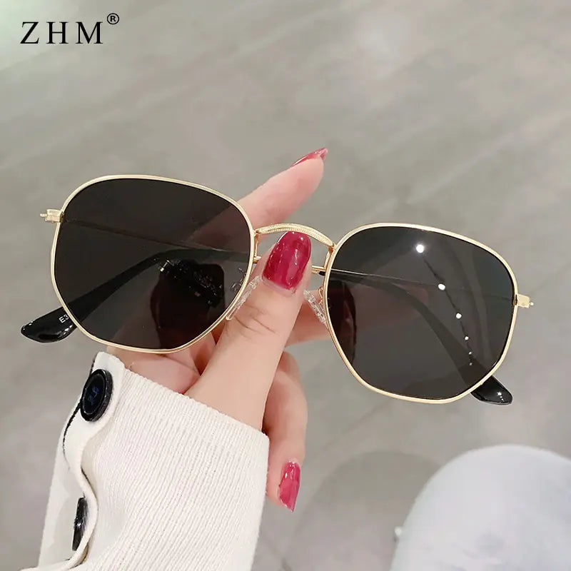 Luxury Sunglasses Classic Square Metal Frame Rieworkes