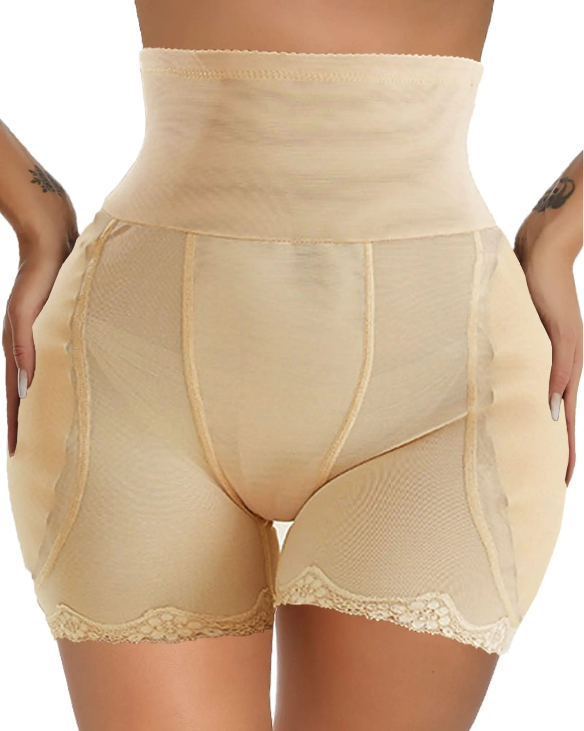 Hip Enhancer Shapewear for Women Hip Dip Pads Butt Shaper Padded Underwear Fake Hips Padding Butt Enhancer Tummy Control (Nude Large) Mimarta