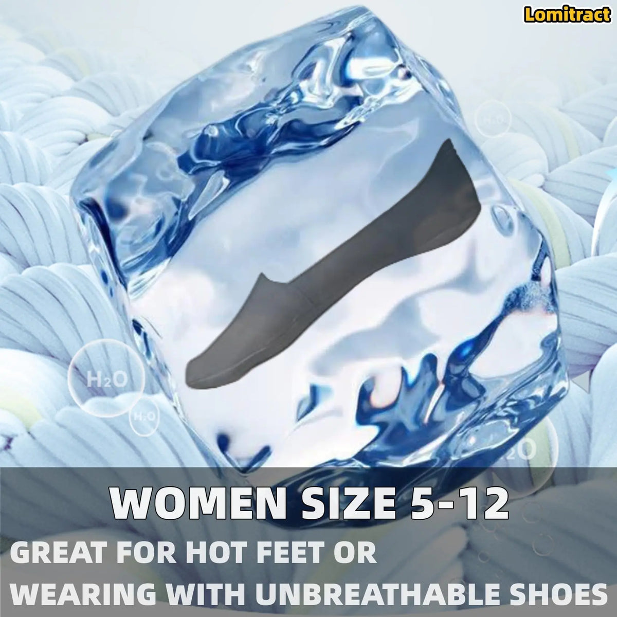 Lomitract Thin No Show Socks (Women 5-12), Made of Ice Silk Surface on the Surface & Cotton on the Bottom 6 Pairs - Value Pack 5-8 C-multicolor-6pairs Rieworkes