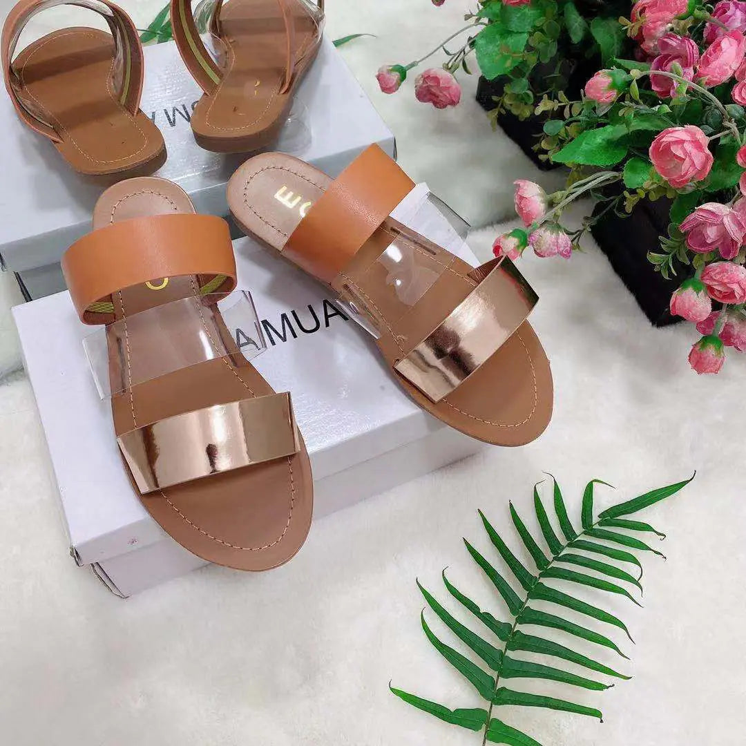 Fashionable Flat Slippers - European and American Style Mimarta