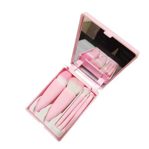 5PCS Soft Fluffy Makeup Brushes Set With Mirror - Rieworkes