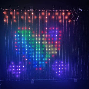 LED Bluetooth Smart RGB Curtain Lights - DIY Fairy Light Garland for Parties, Weddings, and Christmas Decor Rieworkes