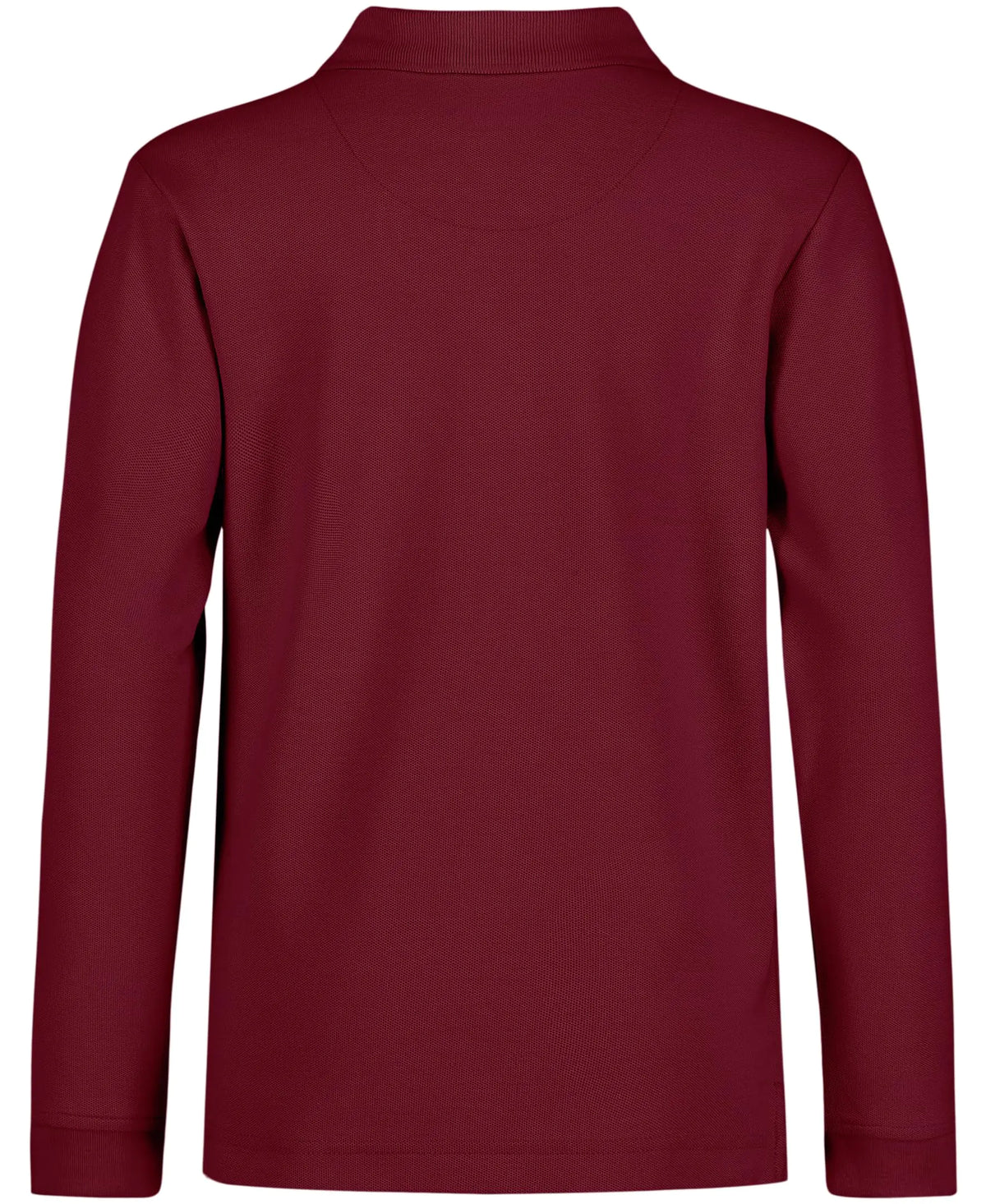 Nautica Boys' School Uniform Long Sleeve Polo Shirt, Button Closure, Comfortable, Breathable Fabric 6 Burgundy Rieworkes