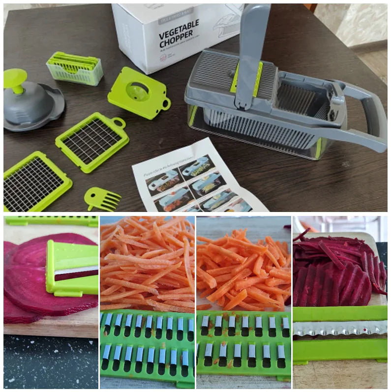15-In-1 Vegetable Fruit Chopper Cutter Food Onion Veggie Dicer Slicer Kitchen Mimarta
