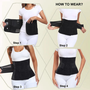 Postpartum Belly Band – Postpartum Belly Wrap, Abdominal Binder Post Surgery C-section Recovery Support Belt After Birth Brace, Slimming Girdles (Midnight Black, L) Midnight Black Rieworkes