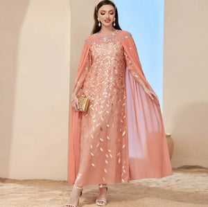 Mesh Embroidery Fashion Cloak Two-Piece Look Dress Rieworkes
