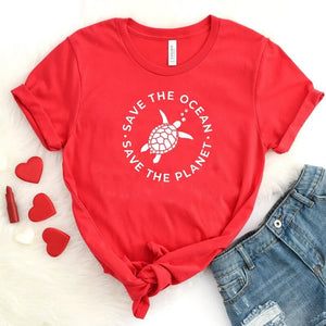 The Planet Protect Environment Summer Woman T-shirt Cotton Rieworkes
