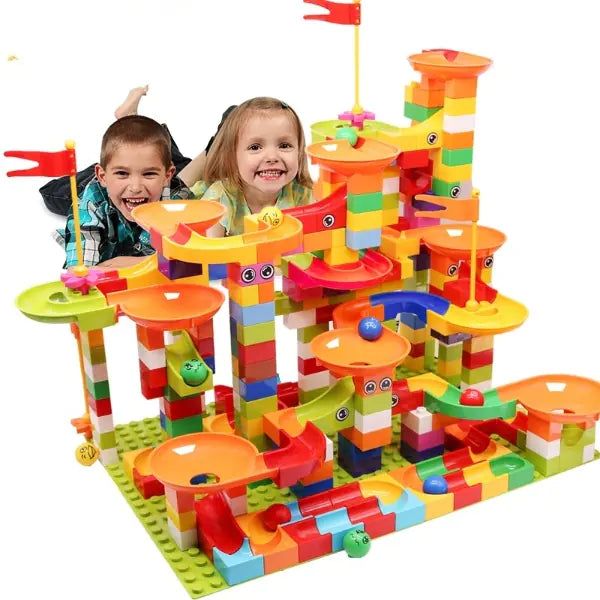 Marble Race Run Block Toys Rieworkes