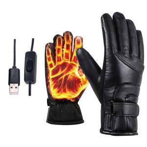 Electric USB Heated Gloves Winter Warming Thermal Ski Snow Hand Warm Windproof Rieworkes