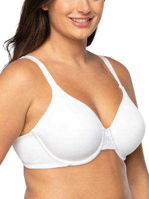 Vanity Fair Women's Full Figure Beauty Back Smoothing Bra, 4 Way Stretch Fabric, Lightly Lined Cups Up to H Underwire Underwire - White 34G Rieworkes