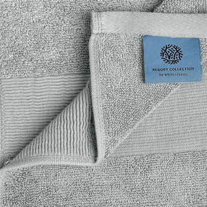 6 Pcs Resort Collection Soft Hand Towels 16x27 in Luxury Plush Cotton Light Gray - Rieworkes