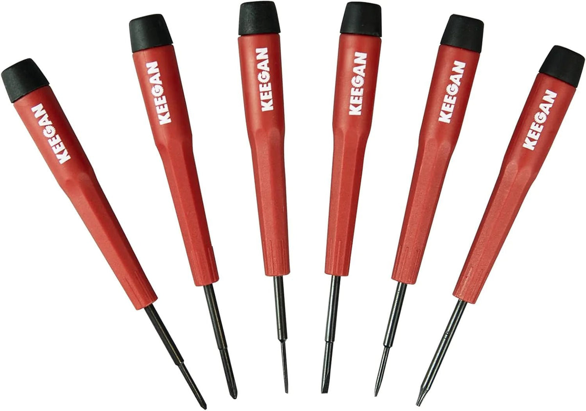 6 Piece Precision Screwdriver Tool Set Eyeglass Repair Computer Kit Magnetic Bit - Rieworkes