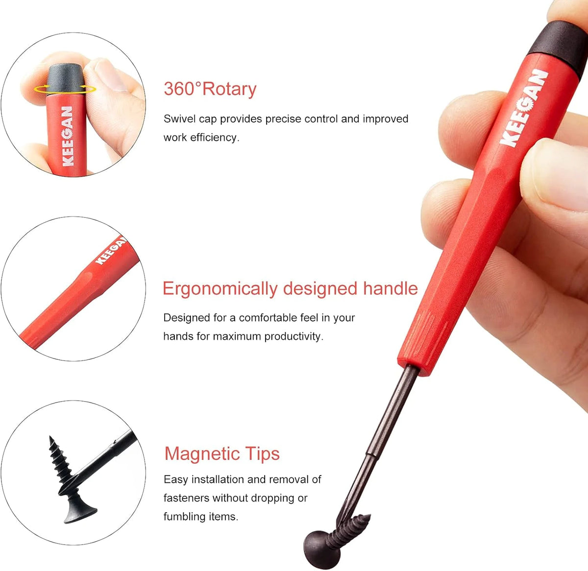 6 Piece Precision Screwdriver Tool Set Eyeglass Repair Computer Kit Magnetic Bit - Rieworkes