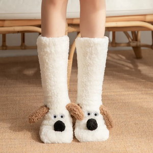 Women’s Plush Dog Socks Mimarta
