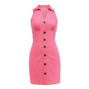 Sexy Sleeveless Denim Dress for Spring and Summer Casual Mimarta