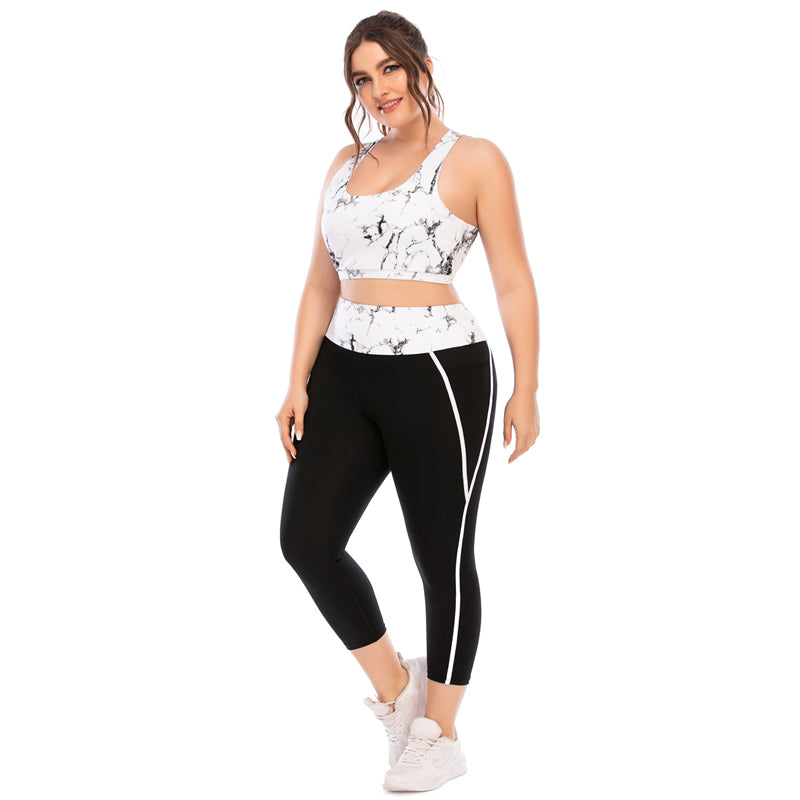 Plus Size Women's 2-Piece Gym Fitness Tracksuit Set Mimarta