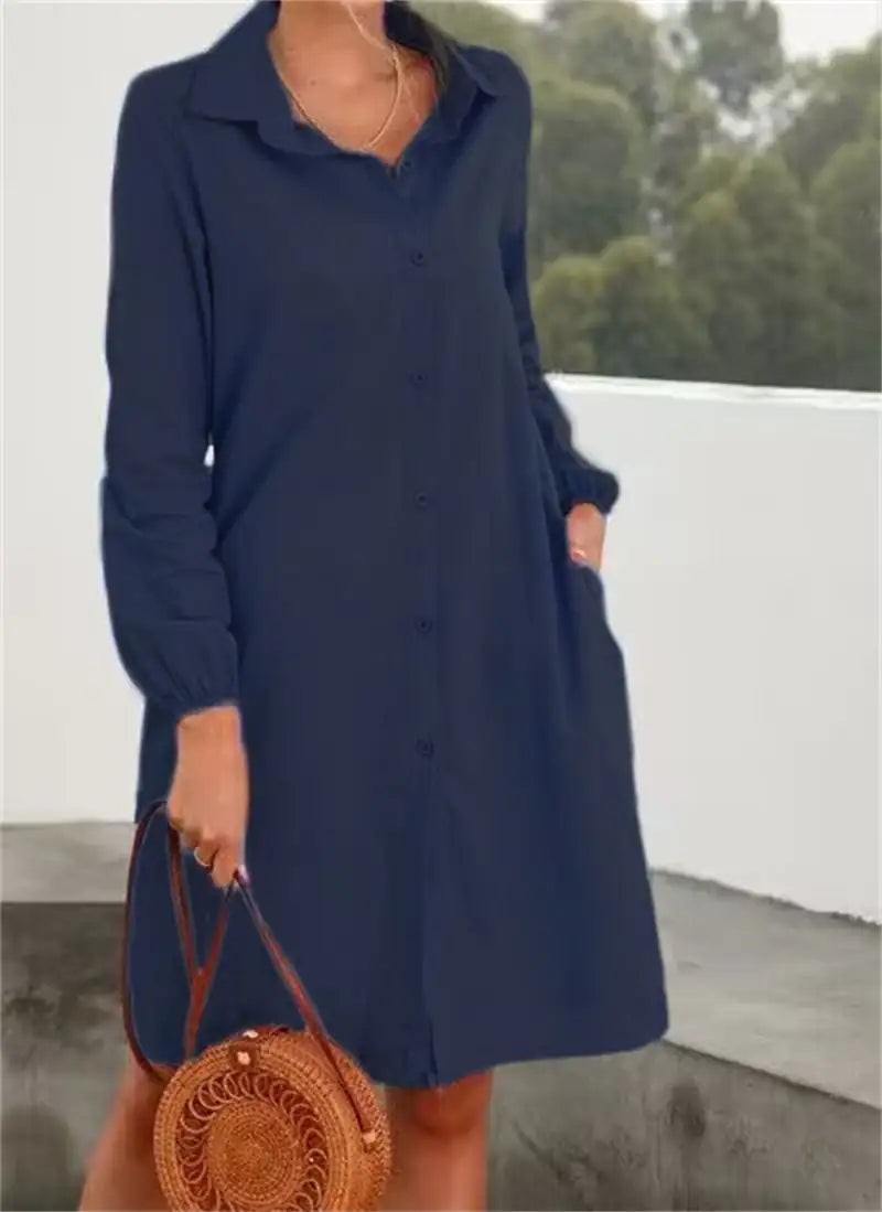 Long Sleeve Solid Color Cardigan and Skirt Set for Women Mimarta
