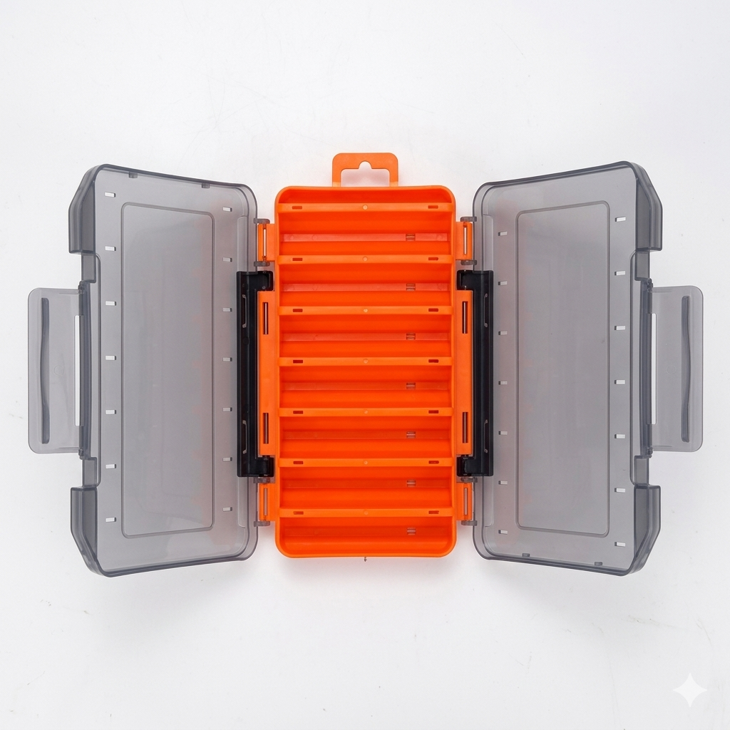 Durable Dual-Sided Fishing Tackle Box Mimarta