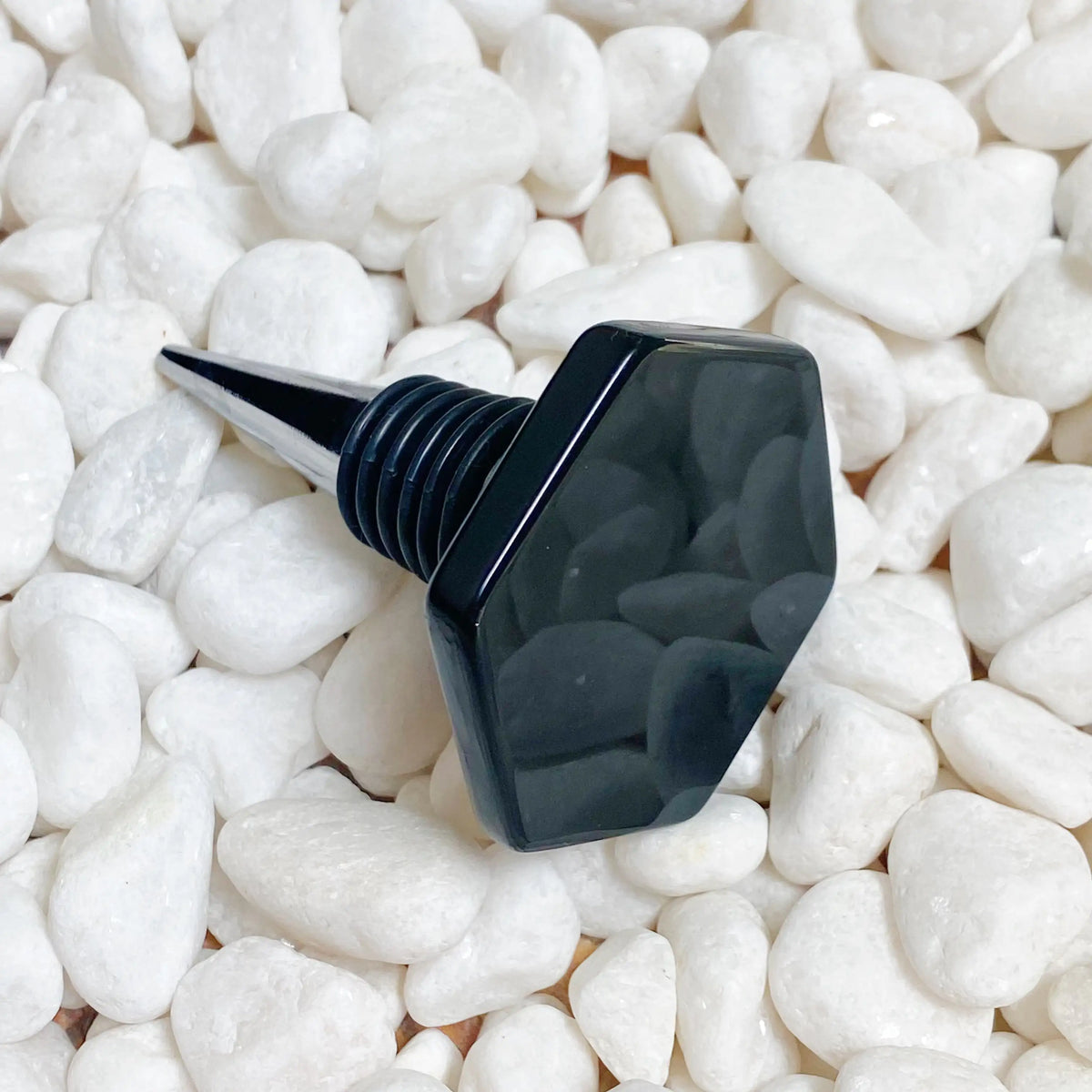 Soho Lounge Hexagon Stone Wine Stopper Rieworkes