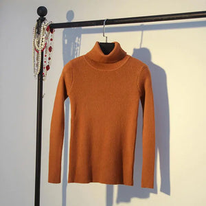 Women's Fitted Turtleneck Sweater for Fall/Winter Mimarta