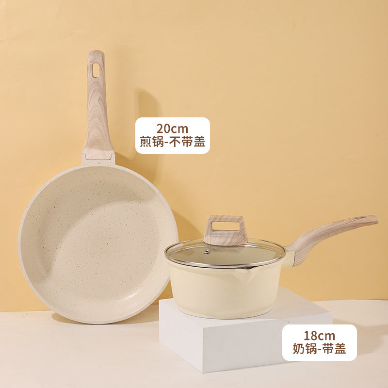 Non-Stick Stone Cookware Set - 4 Pieces for Home Use Mimarta