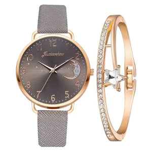 Moon Numbers Bracelet Watches Set Rieworkes
