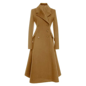 Elegant Slim Fit Women's Wool Coat Mimarta